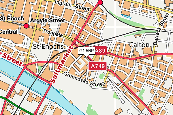 G1 5NP map - OS VectorMap District (Ordnance Survey)