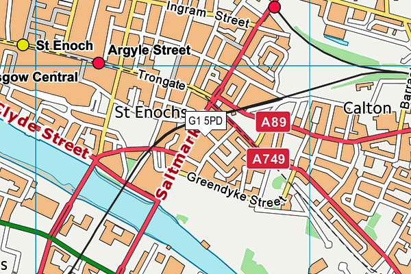 G1 5PD map - OS VectorMap District (Ordnance Survey)