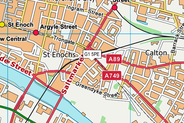 G1 5PE map - OS VectorMap District (Ordnance Survey)