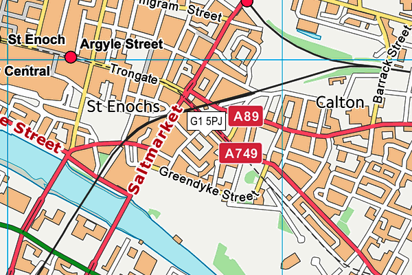 G1 5PJ map - OS VectorMap District (Ordnance Survey)