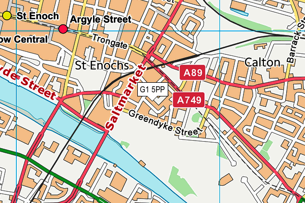 G1 5PP map - OS VectorMap District (Ordnance Survey)