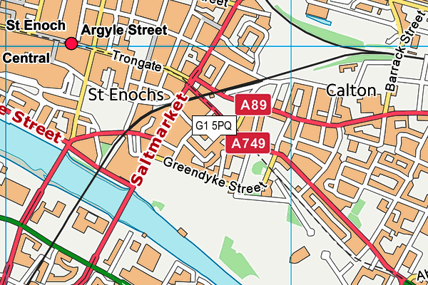 G1 5PQ map - OS VectorMap District (Ordnance Survey)