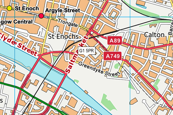 G1 5PR map - OS VectorMap District (Ordnance Survey)