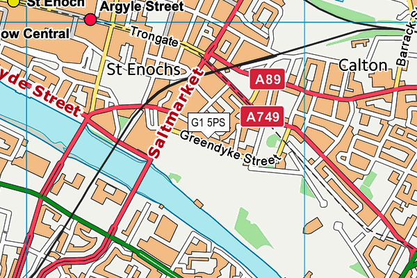 G1 5PS map - OS VectorMap District (Ordnance Survey)