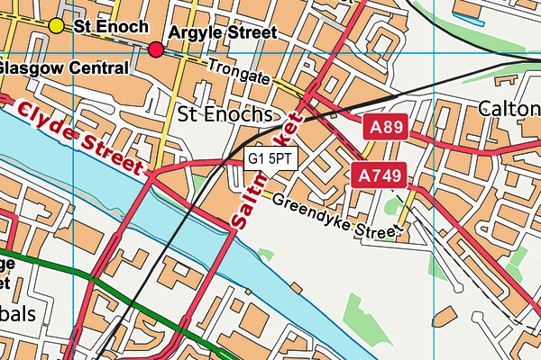 G1 5PT map - OS VectorMap District (Ordnance Survey)