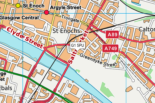 G1 5PU map - OS VectorMap District (Ordnance Survey)