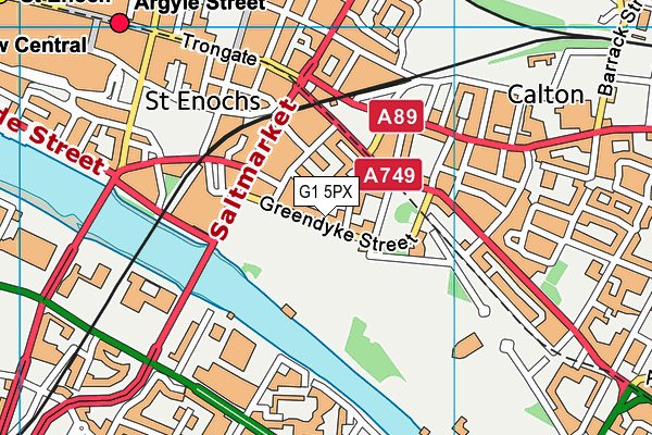 G1 5PX map - OS VectorMap District (Ordnance Survey)