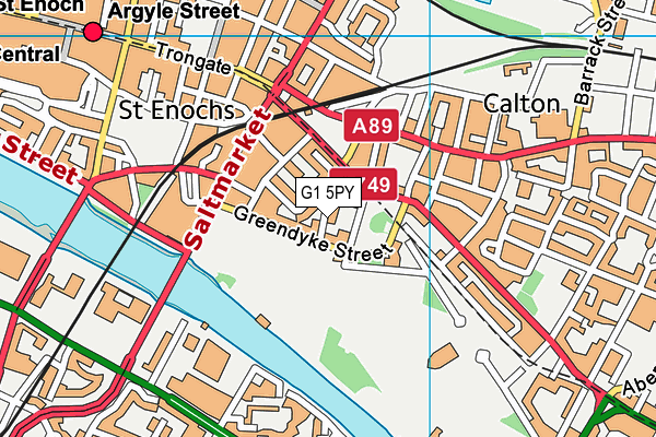 G1 5PY map - OS VectorMap District (Ordnance Survey)