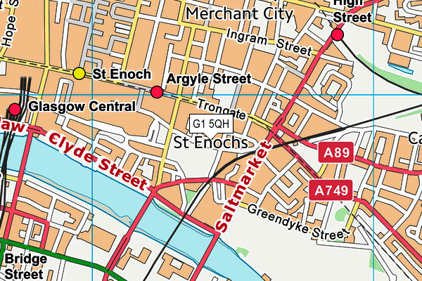 G1 5QH map - OS VectorMap District (Ordnance Survey)