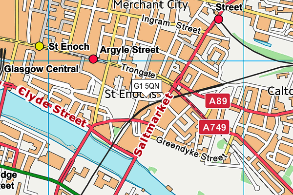 G1 5QN map - OS VectorMap District (Ordnance Survey)