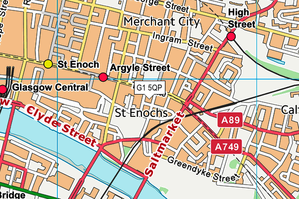 G1 5QP map - OS VectorMap District (Ordnance Survey)