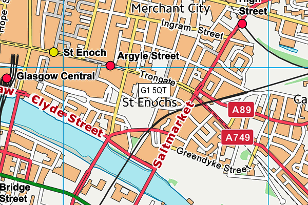 G1 5QT map - OS VectorMap District (Ordnance Survey)