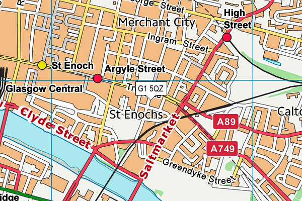 G1 5QZ map - OS VectorMap District (Ordnance Survey)