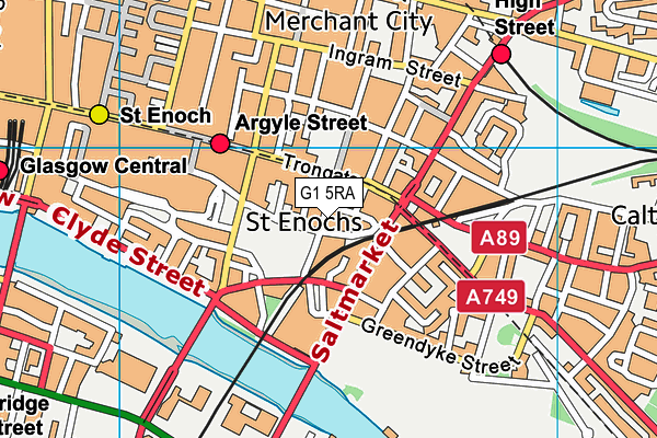 G1 5RA map - OS VectorMap District (Ordnance Survey)