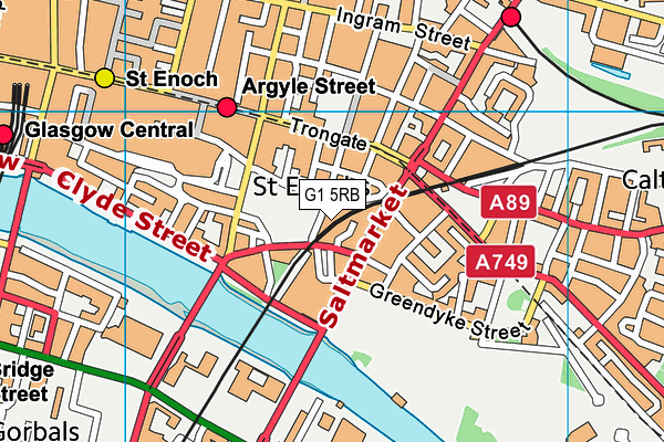 G1 5RB map - OS VectorMap District (Ordnance Survey)