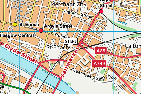 G1 5RJ map - OS VectorMap District (Ordnance Survey)