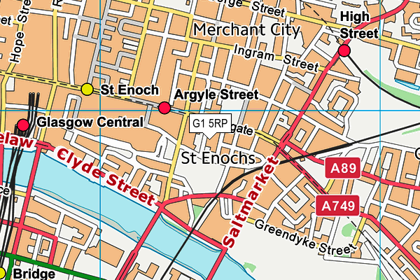 G1 5RP map - OS VectorMap District (Ordnance Survey)