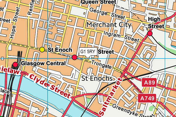 G1 5RY map - OS VectorMap District (Ordnance Survey)