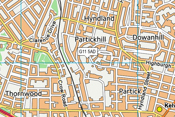 G11 5AD map - OS VectorMap District (Ordnance Survey)