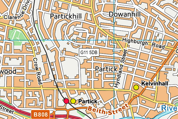 G11 5DB map - OS VectorMap District (Ordnance Survey)