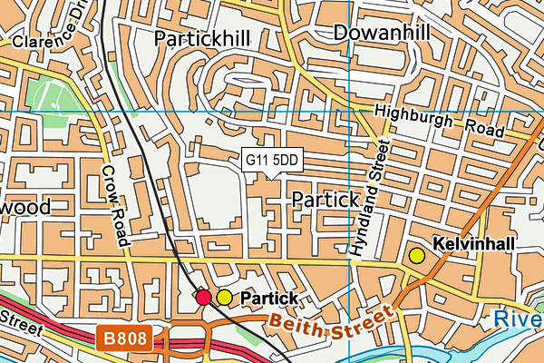 G11 5DD map - OS VectorMap District (Ordnance Survey)