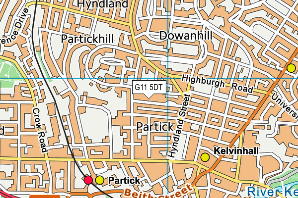 G11 5DT map - OS VectorMap District (Ordnance Survey)
