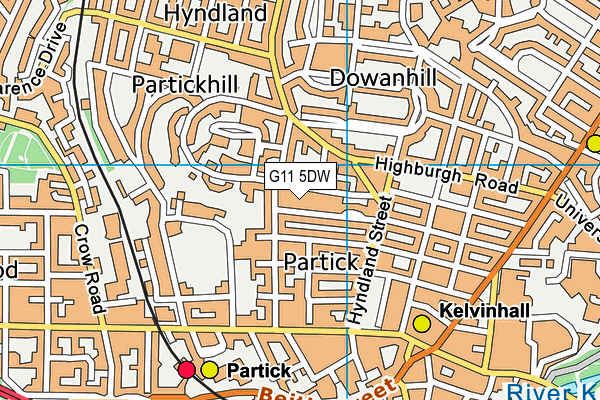 G11 5DW map - OS VectorMap District (Ordnance Survey)