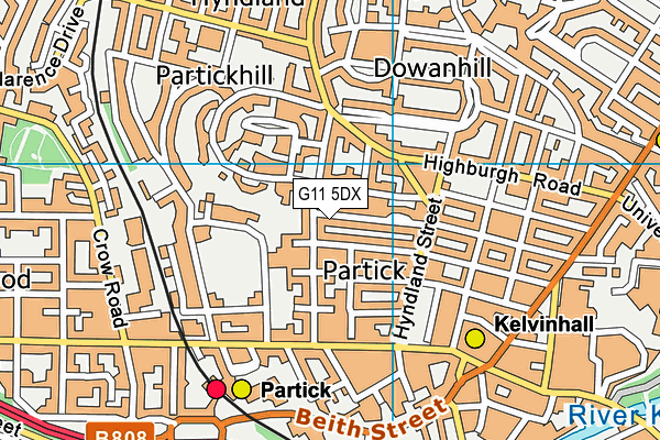 G11 5DX map - OS VectorMap District (Ordnance Survey)