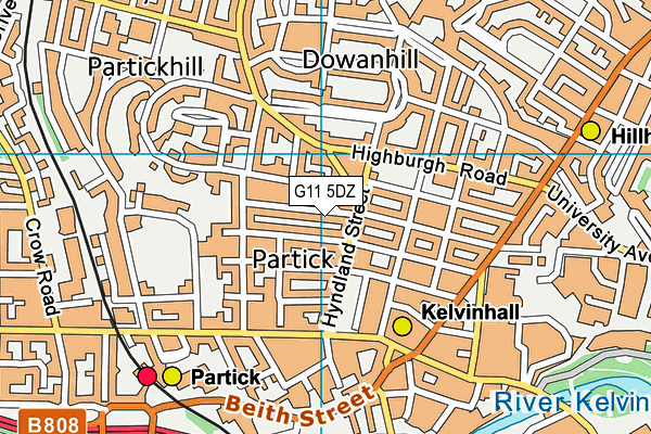 G11 5DZ map - OS VectorMap District (Ordnance Survey)