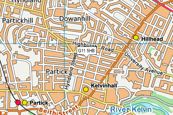 G11 5HB map - OS VectorMap District (Ordnance Survey)