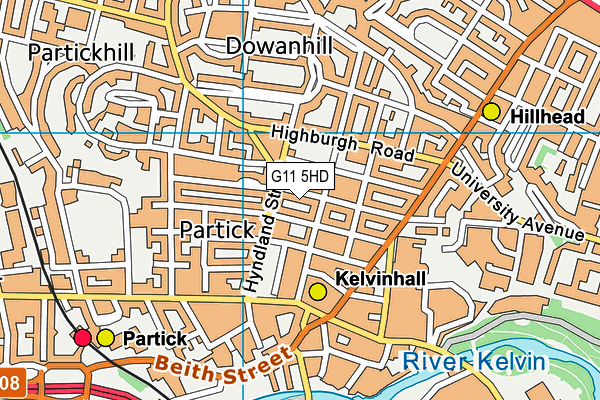 G11 5HD map - OS VectorMap District (Ordnance Survey)