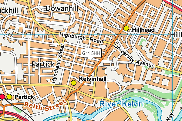 G11 5HH map - OS VectorMap District (Ordnance Survey)