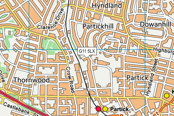 G11 5LX map - OS VectorMap District (Ordnance Survey)