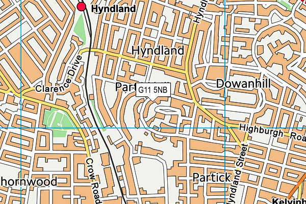 G11 5NB map - OS VectorMap District (Ordnance Survey)