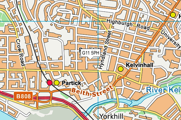 G11 5PH map - OS VectorMap District (Ordnance Survey)