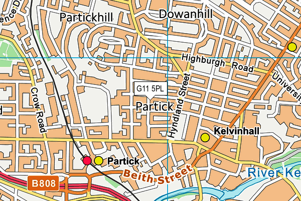 G11 5PL map - OS VectorMap District (Ordnance Survey)
