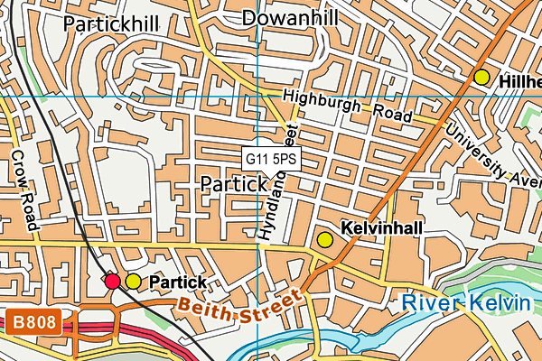 G11 5PS map - OS VectorMap District (Ordnance Survey)