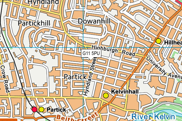 G11 5PU map - OS VectorMap District (Ordnance Survey)
