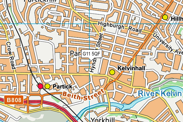 G11 5QF map - OS VectorMap District (Ordnance Survey)