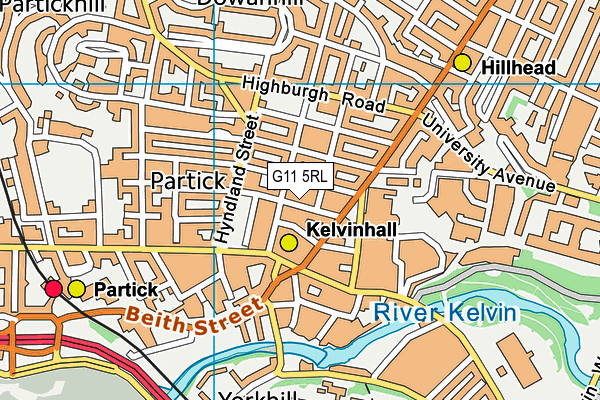 G11 5RL map - OS VectorMap District (Ordnance Survey)