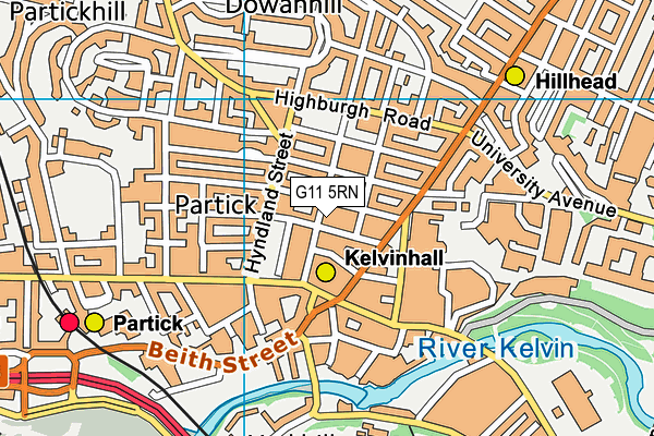 G11 5RN map - OS VectorMap District (Ordnance Survey)