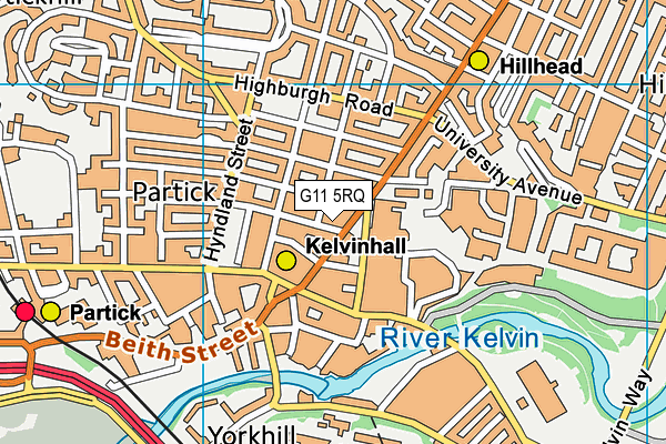 G11 5RQ map - OS VectorMap District (Ordnance Survey)
