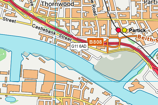 G11 6AD map - OS VectorMap District (Ordnance Survey)