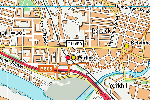 G11 6BD map - OS VectorMap District (Ordnance Survey)