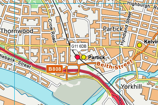 G11 6DB map - OS VectorMap District (Ordnance Survey)