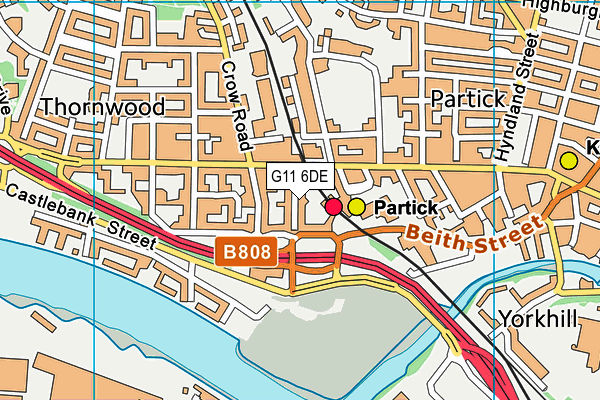 G11 6DE map - OS VectorMap District (Ordnance Survey)