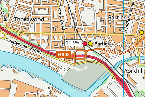 G11 6EA map - OS VectorMap District (Ordnance Survey)