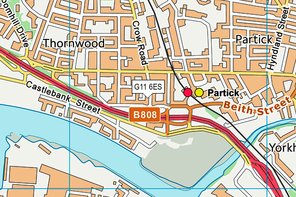 G11 6ES map - OS VectorMap District (Ordnance Survey)