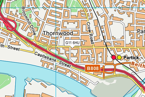 G11 6HU map - OS VectorMap District (Ordnance Survey)