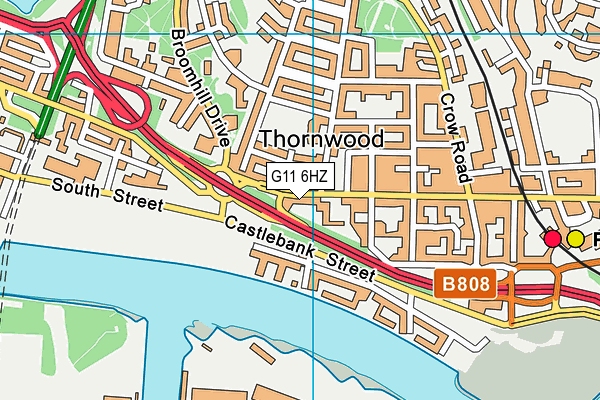 G11 6HZ map - OS VectorMap District (Ordnance Survey)